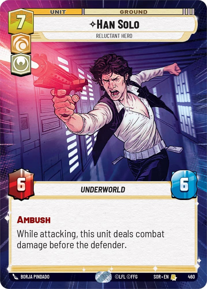 Han Solo - Reluctant Hero (Hyperspace) — Spark of Rebellion card