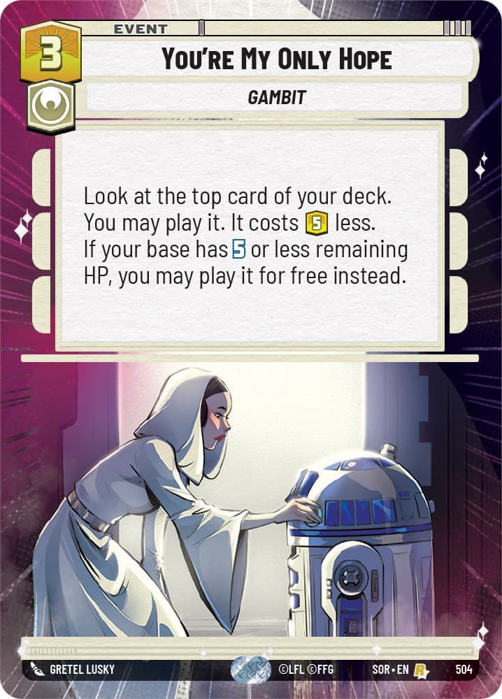You're My Only Hope (Hyperspace) — Spark of Rebellion card