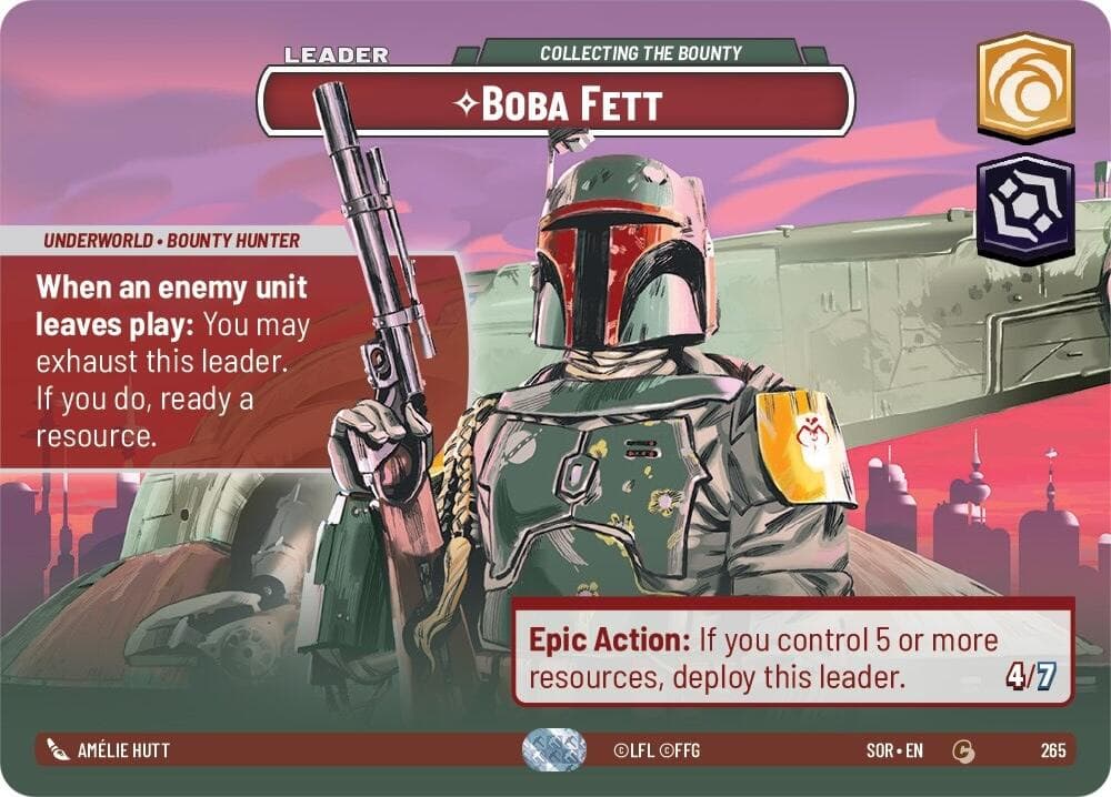 Boba Fett - Collecting the Bounty (Showcase) — Spark of Rebellion card