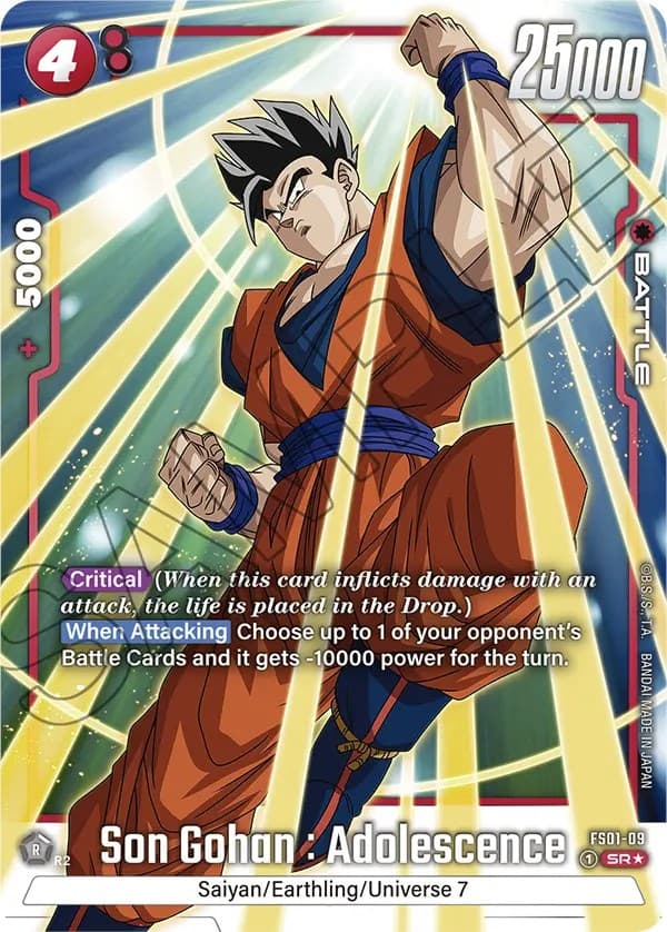 Son Gohan : Adolescence (Bonus Pack Alternate Art) — Starter Deck 1: Son Goku card