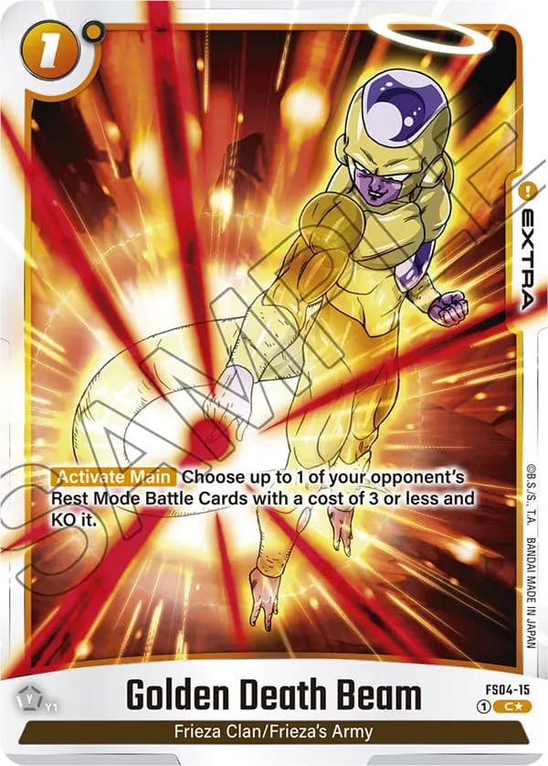 Golden Death Beam (Bonus Pack Alternate Art) — Starter Deck 4: Frieza card