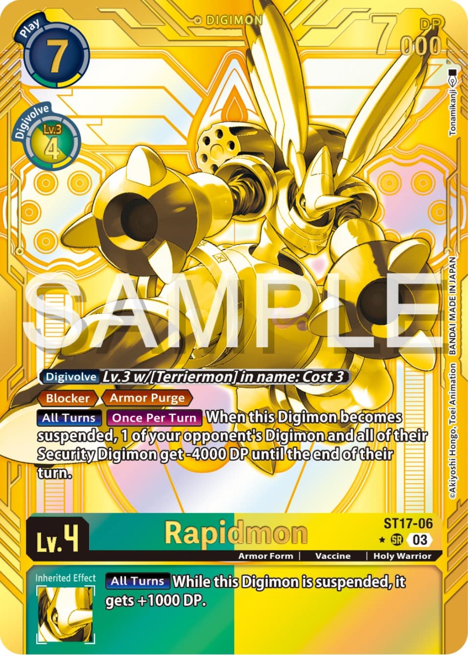 Rapidmon - ST17-06 (Gold) — Starter Deck 17: Double Typhoon Advanced Deck Set card
