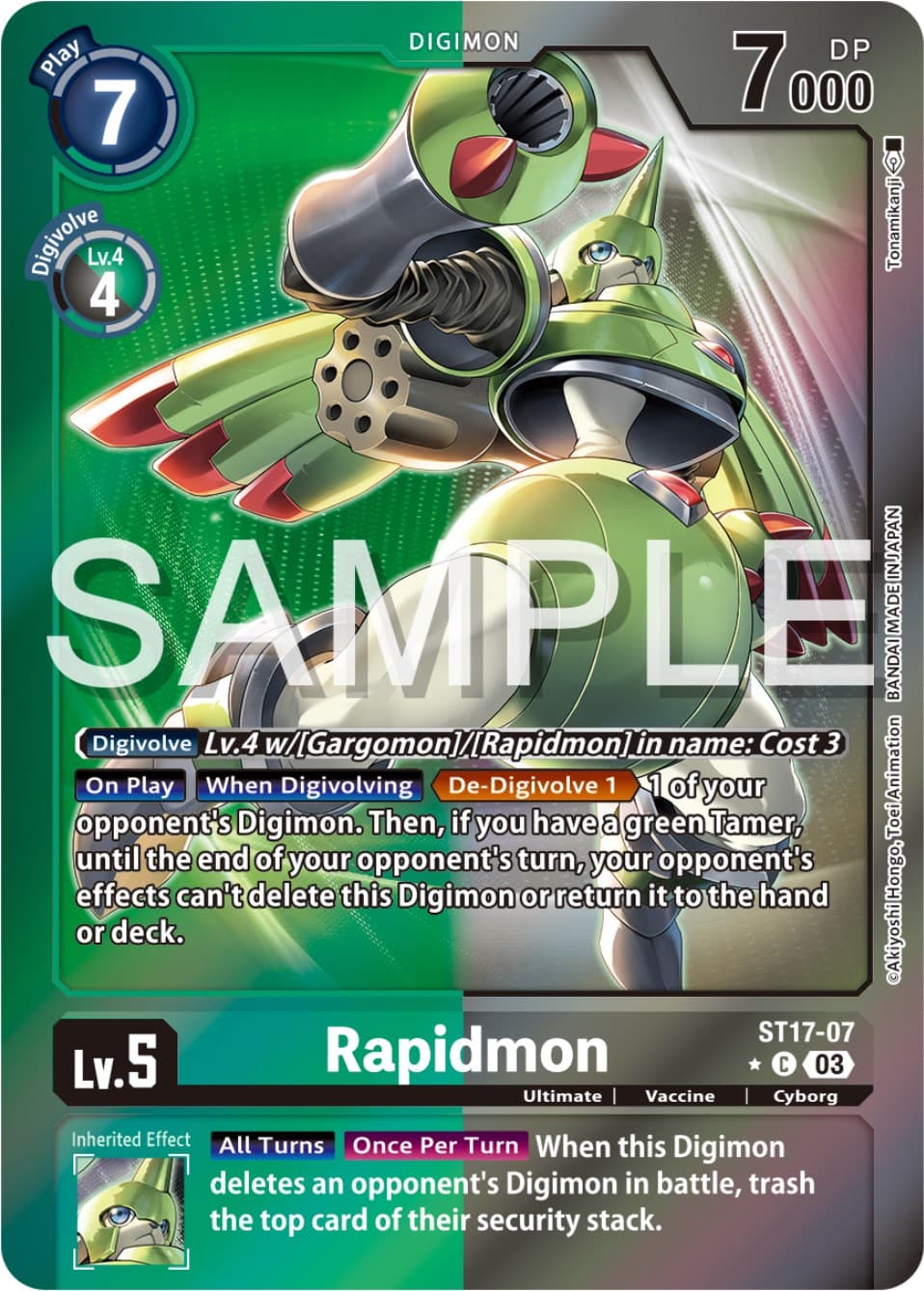 Rapidmon - ST17-07 (Advanced Deck Set Double Typhoon Secret Pack) — Starter Deck 17: Double Typhoon Advanced Deck Set card