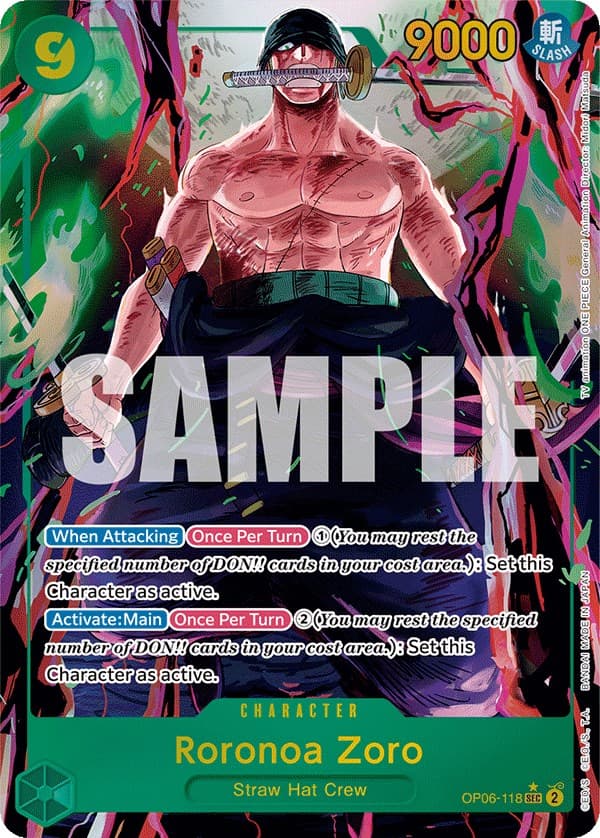 Roronoa Zoro (Alternate Art) — Wings of the Captain card