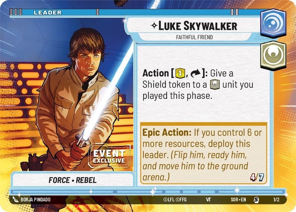 Luke Skywalker - Faithful Friend (Hyperspace) — Event Exclusive Promos card