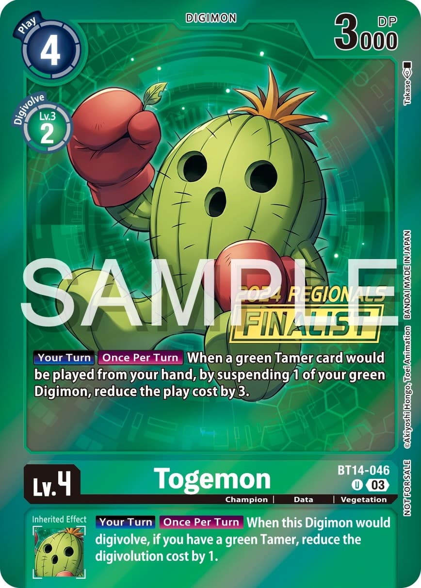 Togemon (2024 Regionals Finalist) — Blast Ace card