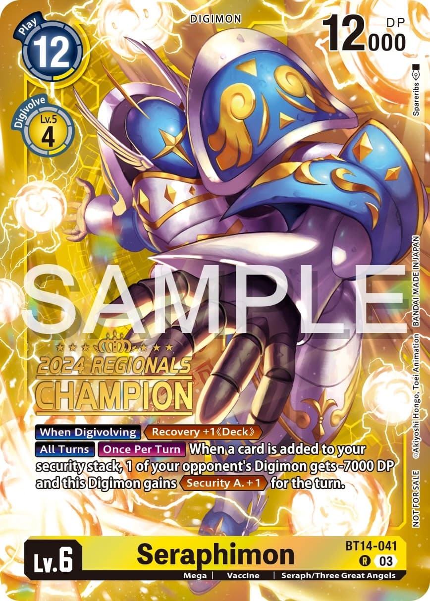 Seraphimon (2024 Regionals Champion) — Blast Ace card