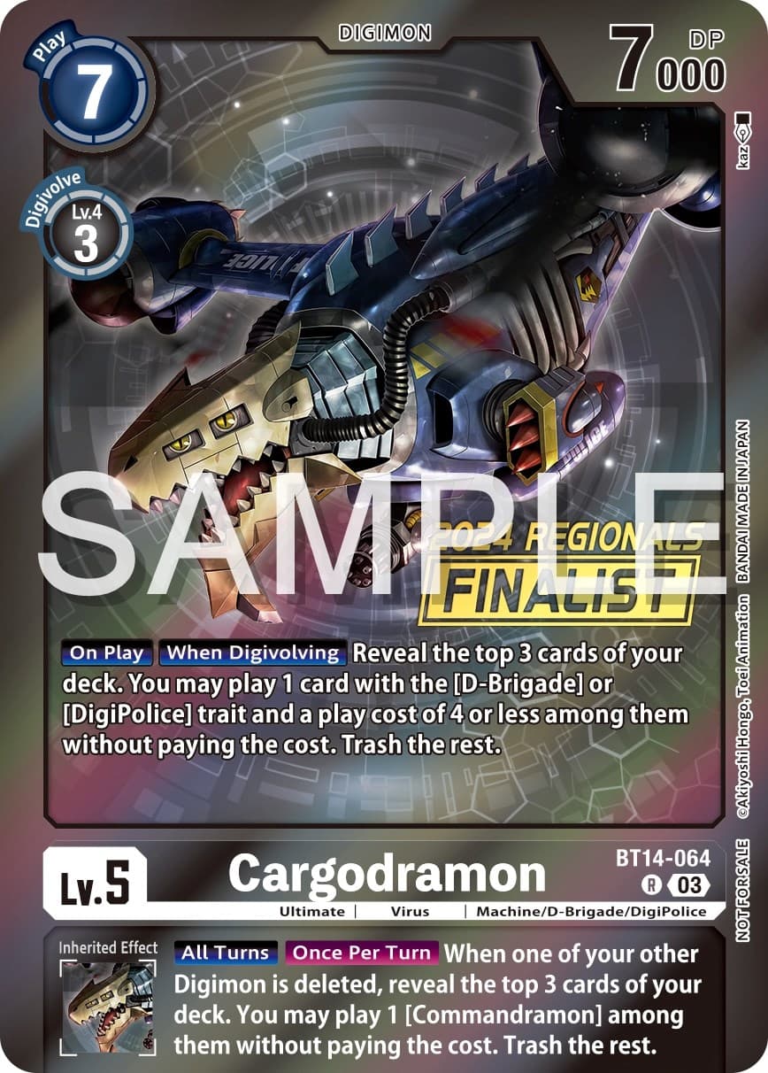 Cargodramon (2024 Regionals Finalist) — Blast Ace card