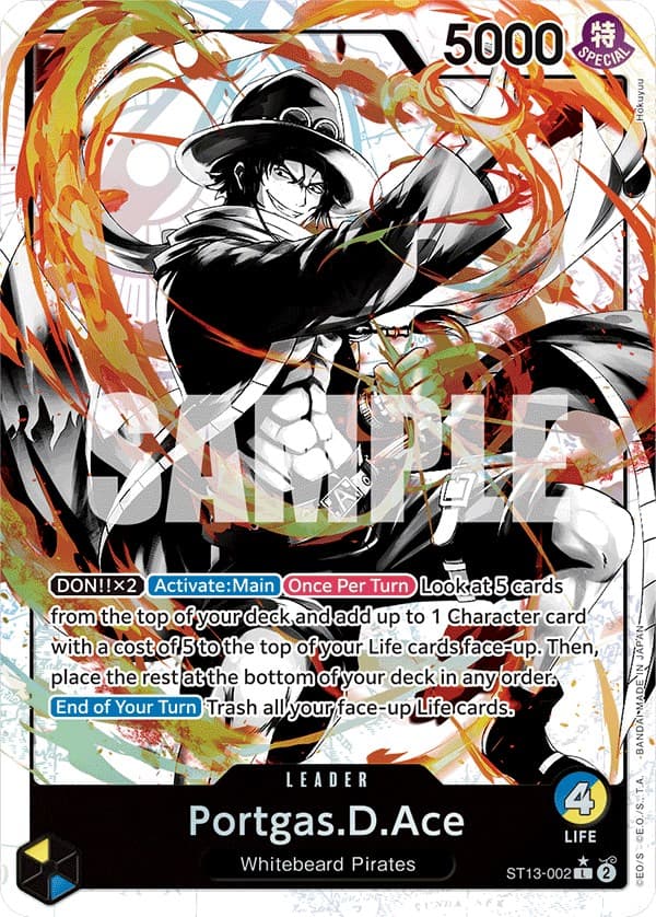 Portgas.D.Ace (002) (Parallel) — Ultra Deck: The Three Brothers card