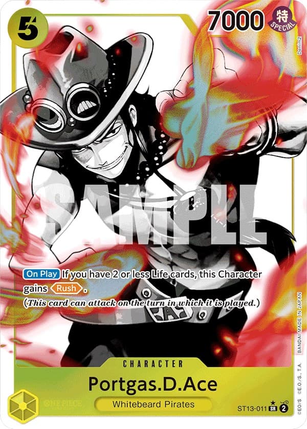 Portgas.D.Ace (011) (Parallel) — Ultra Deck: The Three Brothers card