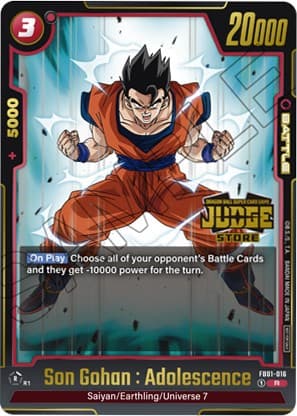 Son Gohan : Adolescence (Judge Pack (Store Judge) 01) — Tournament and Championship Promos card