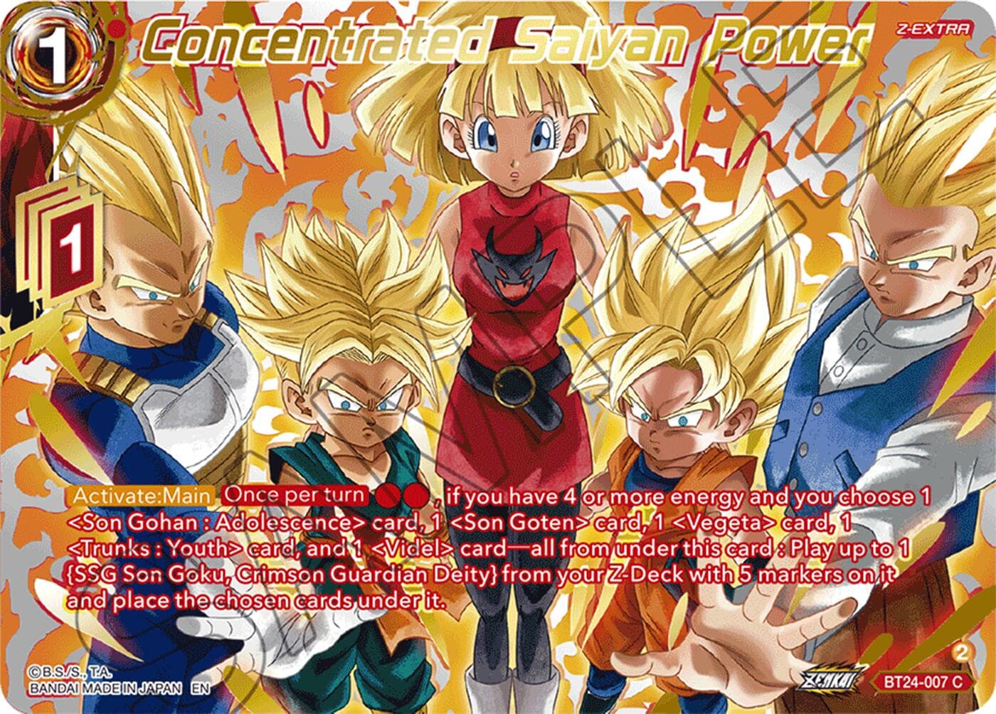 Concentrated Saiyan Power (Collector Booster Gold) — Beyond Generations card