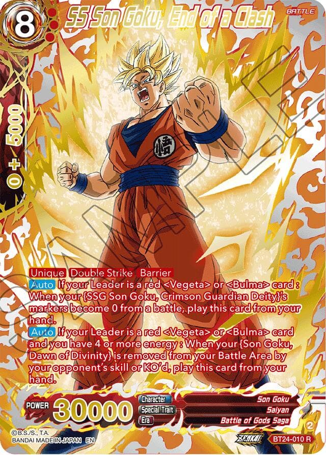 SS Son Goku, End of a Clash (Collector Booster Gold) — Beyond Generations card