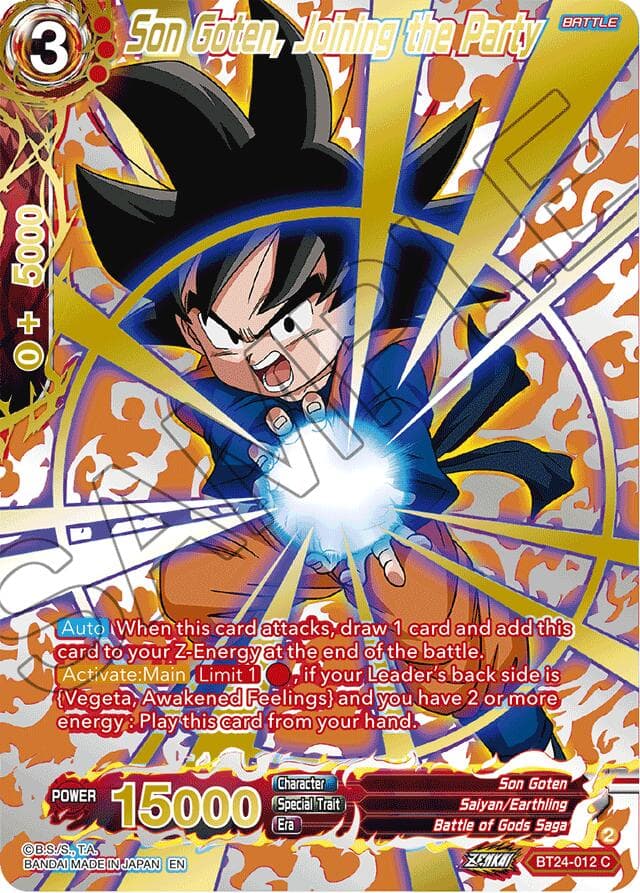 Son Goten, Joining the Party (Collector Booster Gold) — Beyond Generations card