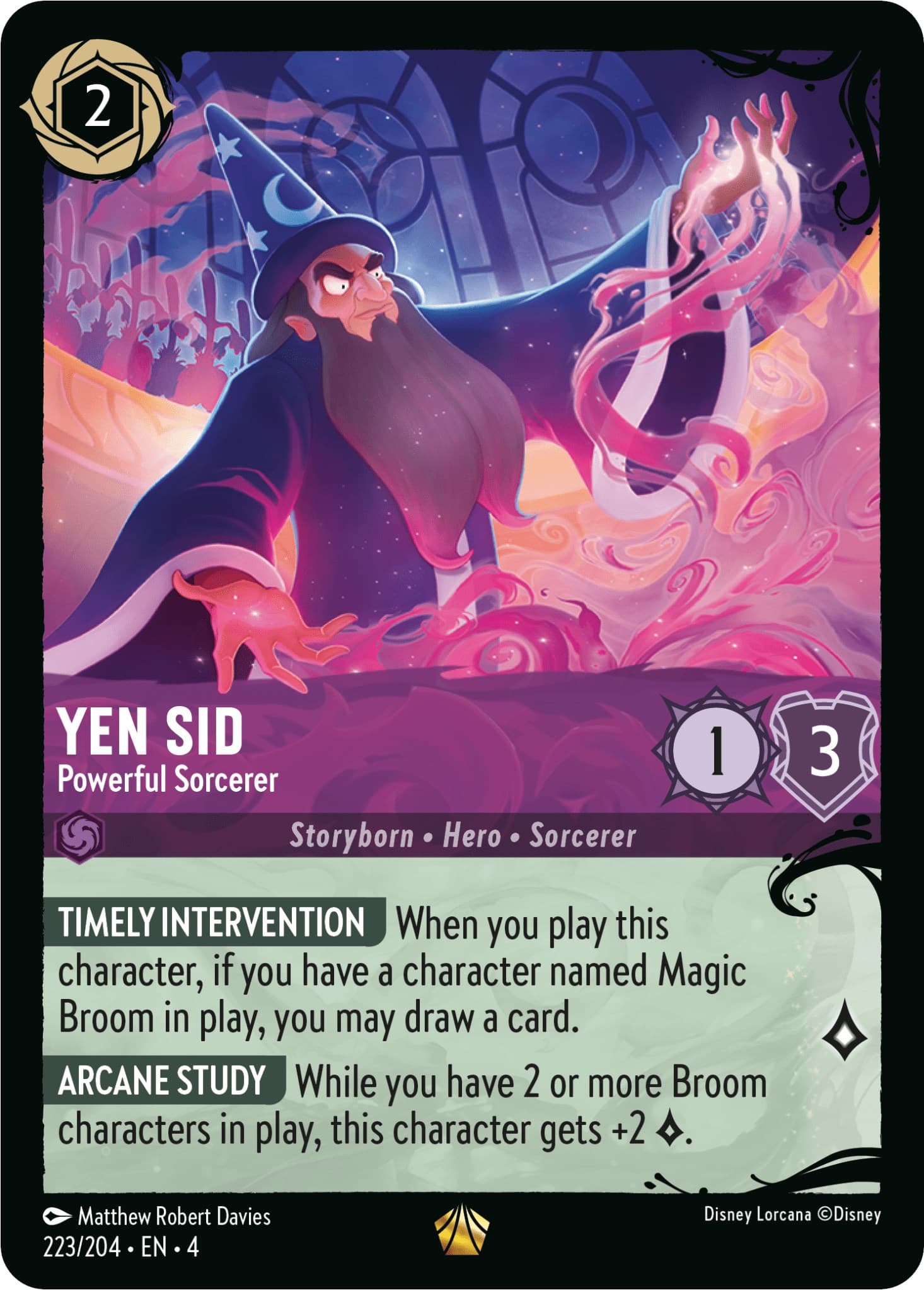 Yen Sid - Powerful Sorcerer (223/204) — Illumineer's Quest: Deep Trouble card