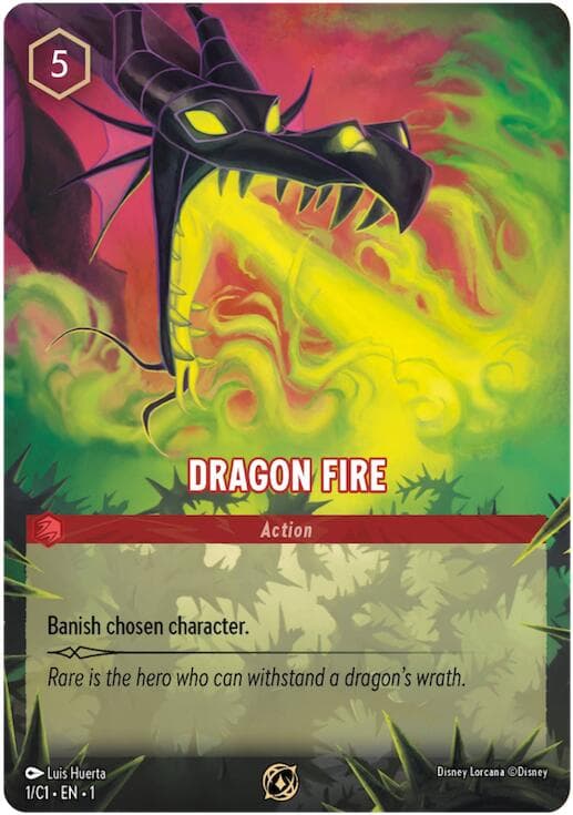 Dragon Fire (1/C1) — Disney Lorcana Promo Cards card