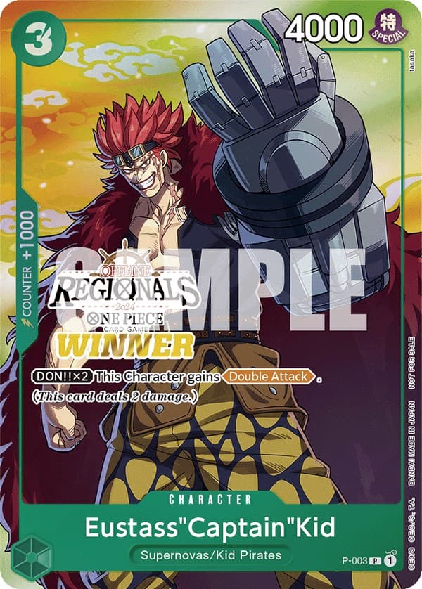 Eustass"Captain"Kid (Offline Regional 2024 Vol. 2) [Winner] — One Piece Promotion Cards card