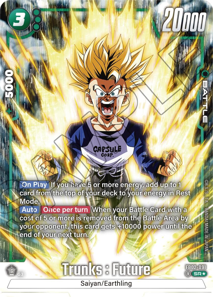 Trunks : Future - FB02-091 (Alternate Art) — Blazing Aura card