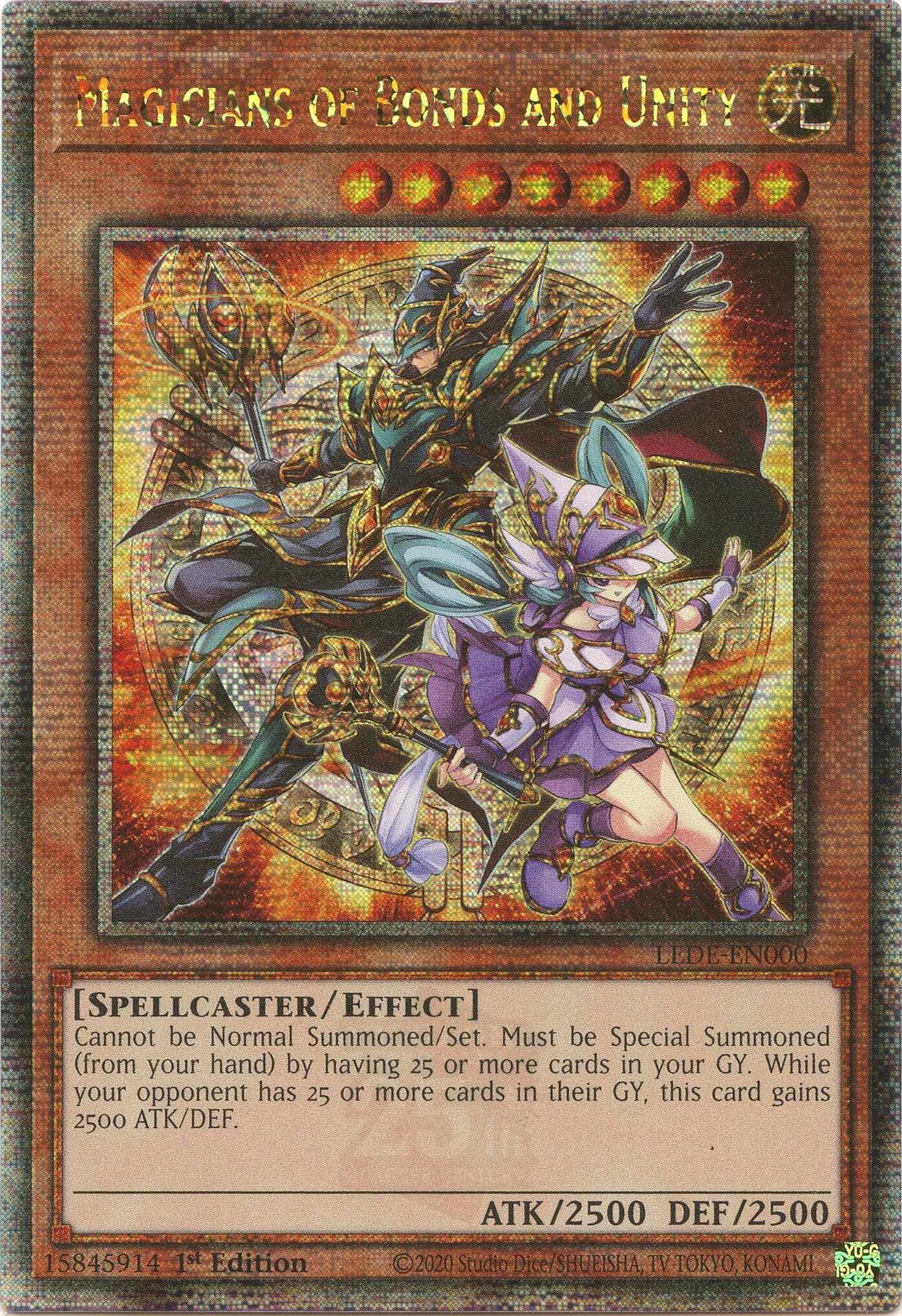 Magicians of Bonds and Unity (Quarter Century Secret Rare) — Legacy of Destruction card