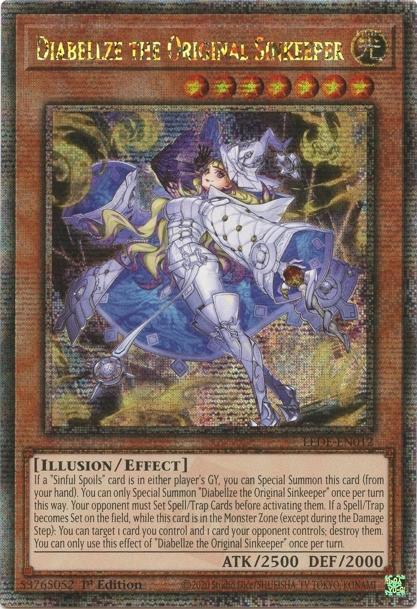 Diabellze the Original Sinkeeper (Quarter Century Secret Rare) — Legacy of Destruction card