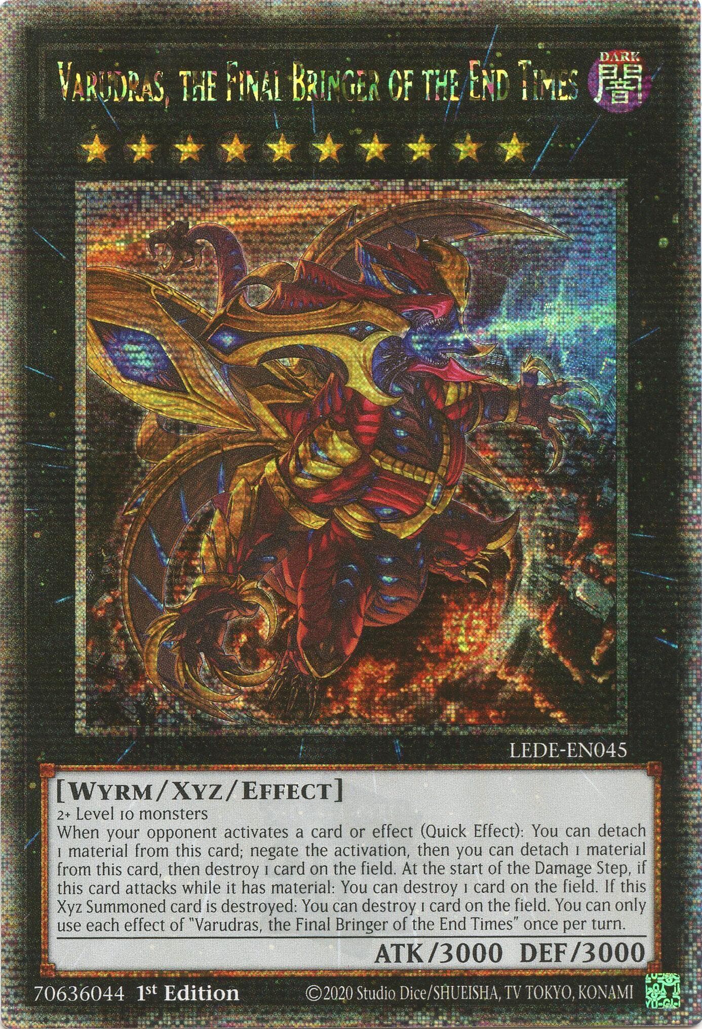 Varudras, the Final Bringer of the End Times (Quarter Century Secret Rare) — Legacy of Destruction card