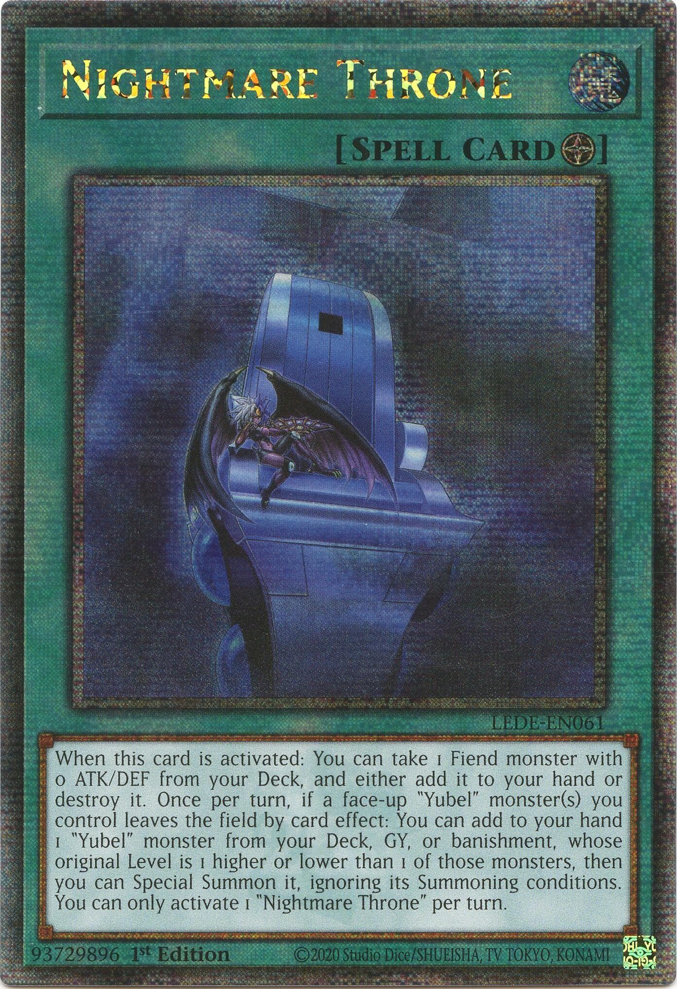 Nightmare Throne (Quarter Century Secret Rare) — Legacy of Destruction card