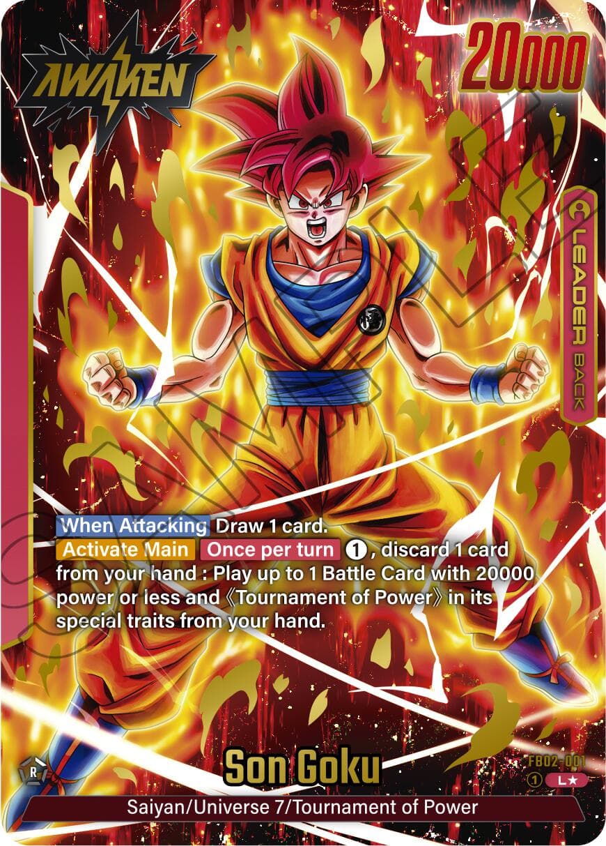 Son Goku - FB02-001 (Alternate Art) — Blazing Aura card