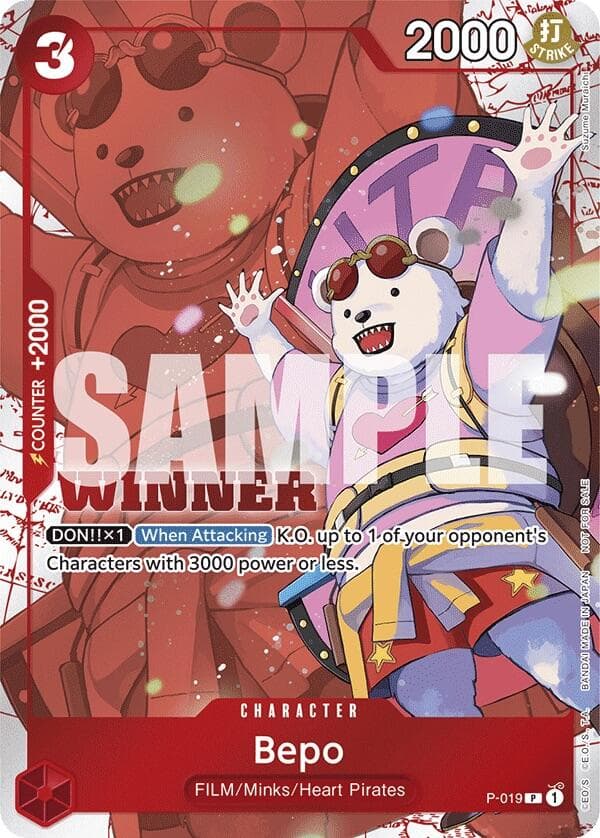 Bepo (Winner Pack Vol. 7) — One Piece Promotion Cards card
