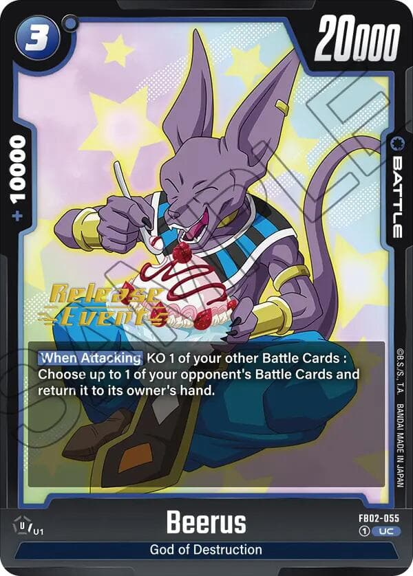 Beerus - FB02-055 — Blazing Aura Release Event Cards card