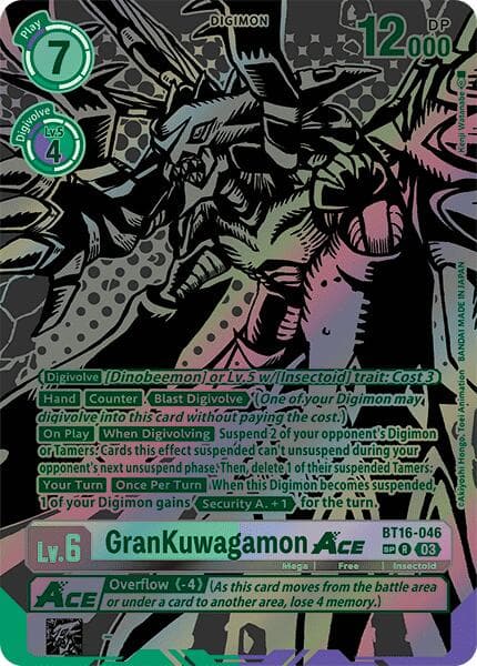 GranKuwagamon ACE (Textured) — Beginning Observer card