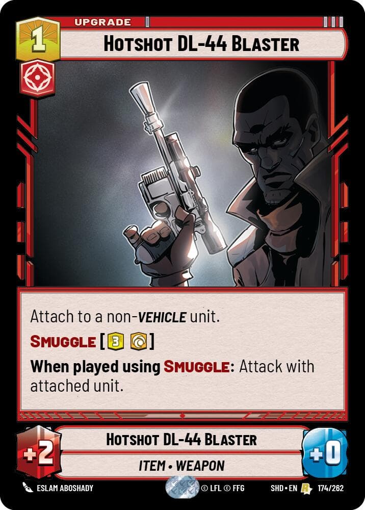 Hotshot DL-44 Blaster — Shadows of the Galaxy card