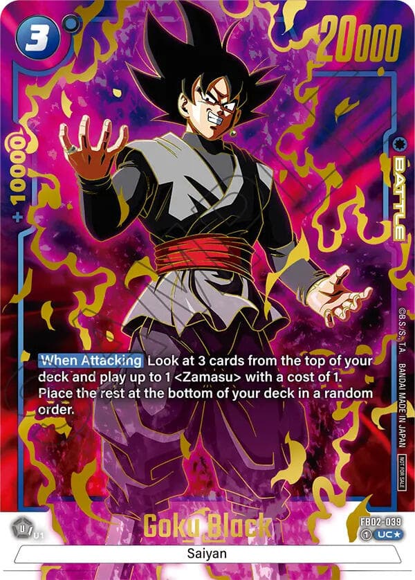 Goku Black - FB02-039 (Championship Pack 01) (Gold) — Tournament and Championship Promos card