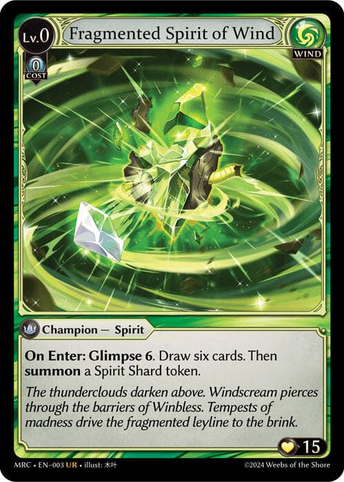Fragmented Spirit of Wind — Mercurial Heart card