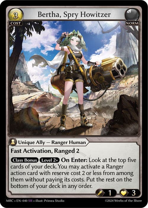 Bertha, Spry Howitzer — Mercurial Heart card