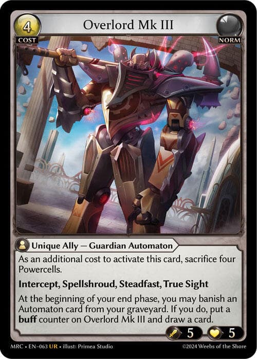 Overlord Mk III — Mercurial Heart card