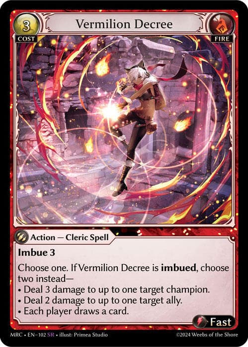 Vermilion Decree — Mercurial Heart card