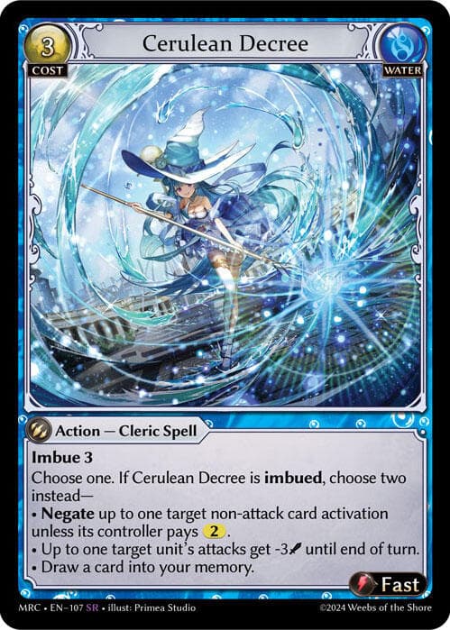 Cerulean Decree — Mercurial Heart card
