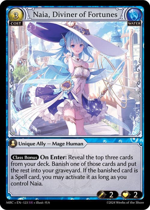 Naia, Diviner of Fortunes — Mercurial Heart card