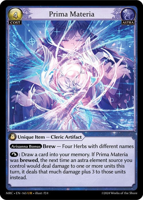 Prima Materia — Mercurial Heart card