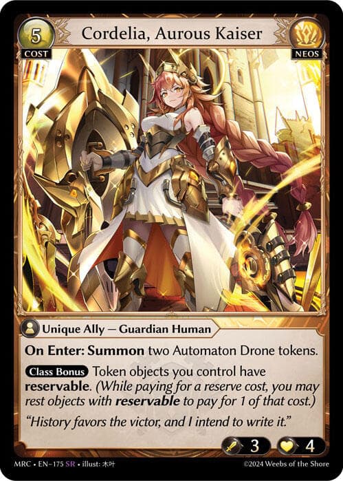 Cordelia, Aurous Kaiser — Mercurial Heart card