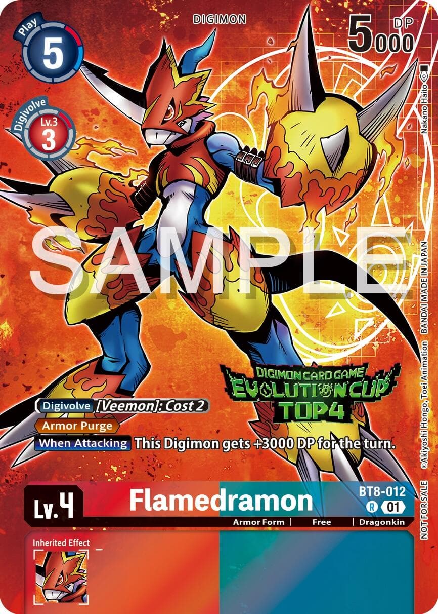 Flamedramon - BT8-012 (2024 Evolution Cup Top 4) — New Awakening card