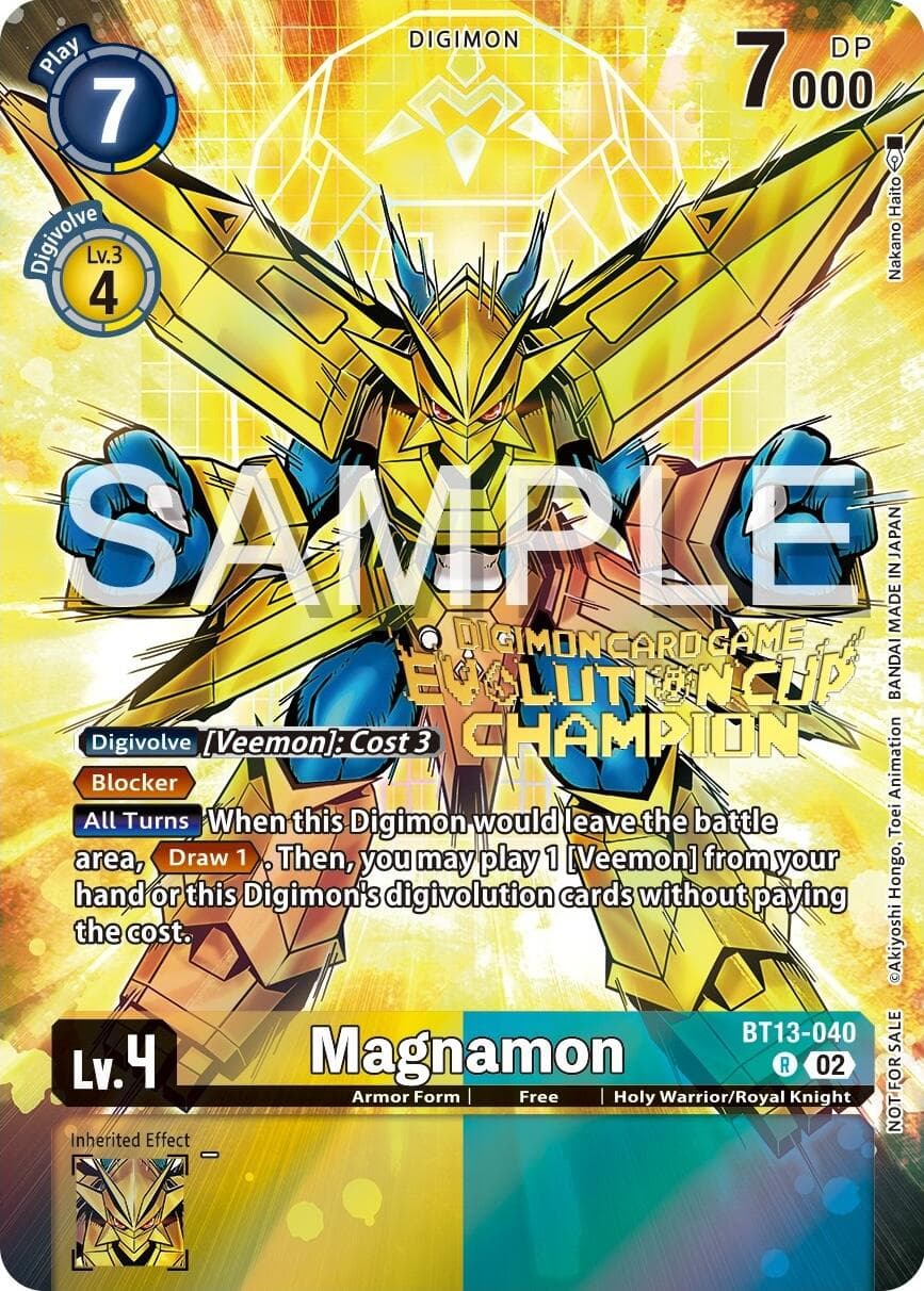 Magnamon - BT13-040 (2024 Evolution Cup Champion) — Versus Royal Knights card