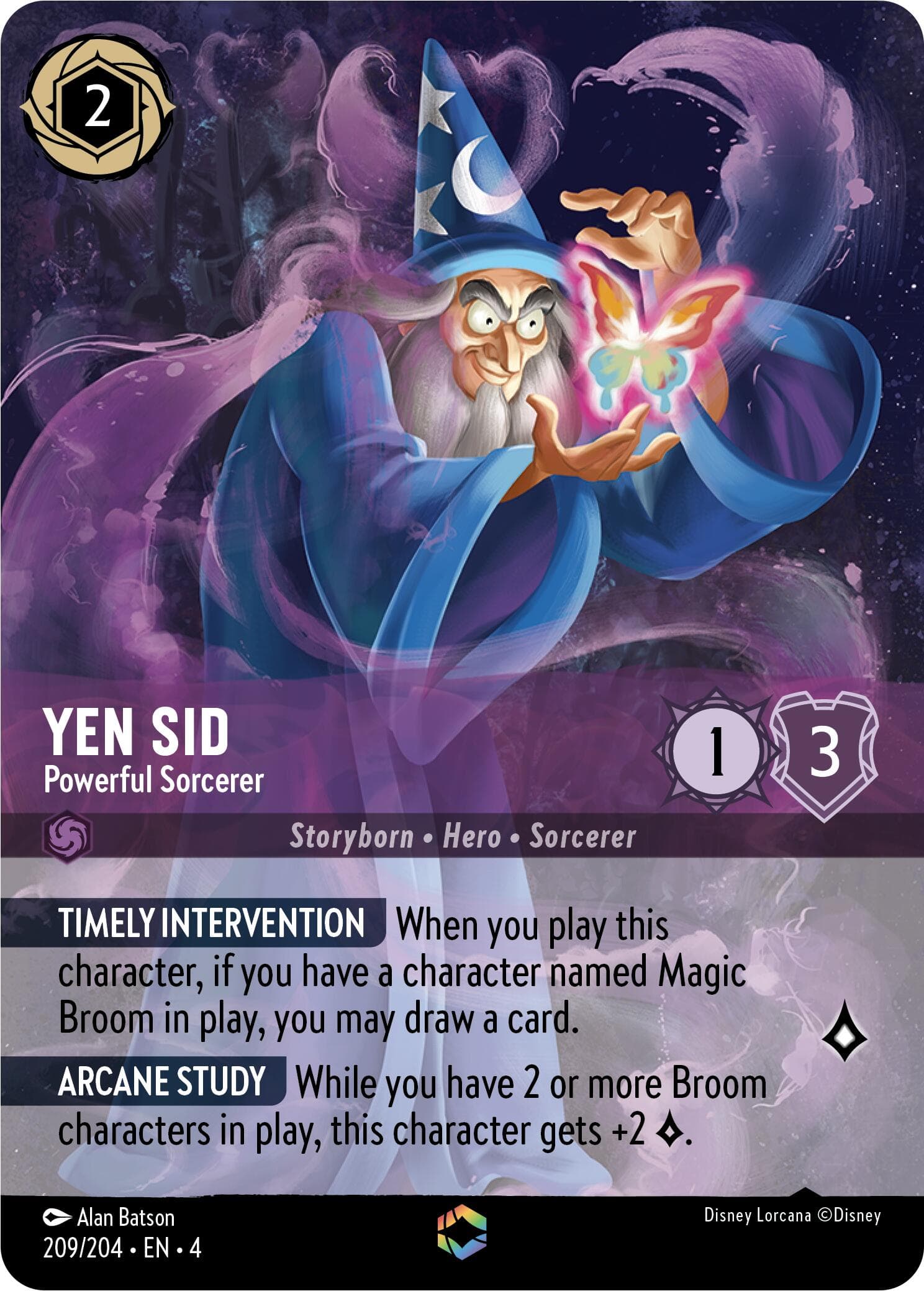 Yen Sid - Powerful Sorcerer (Enchanted) — Ursula's Return card