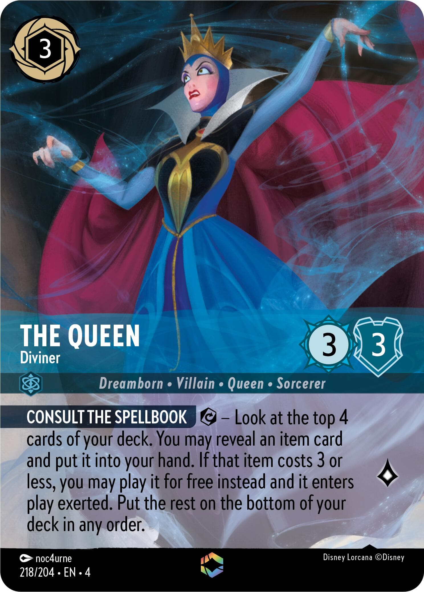 The Queen - Diviner (Enchanted) — Ursula's Return card
