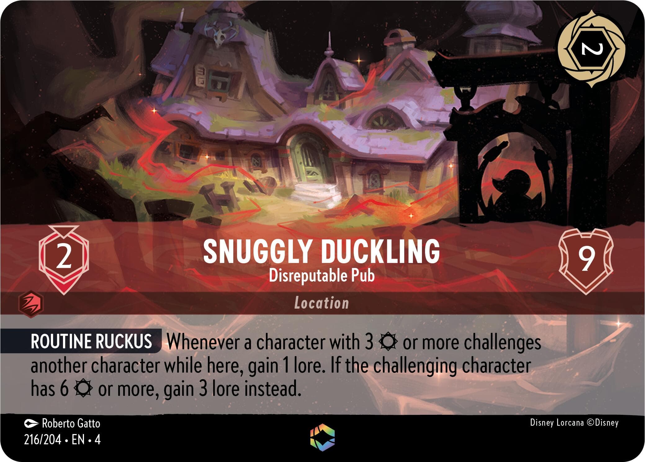 Snuggly Duckling - Disreputable Pub (Enchanted) — Ursula's Return card