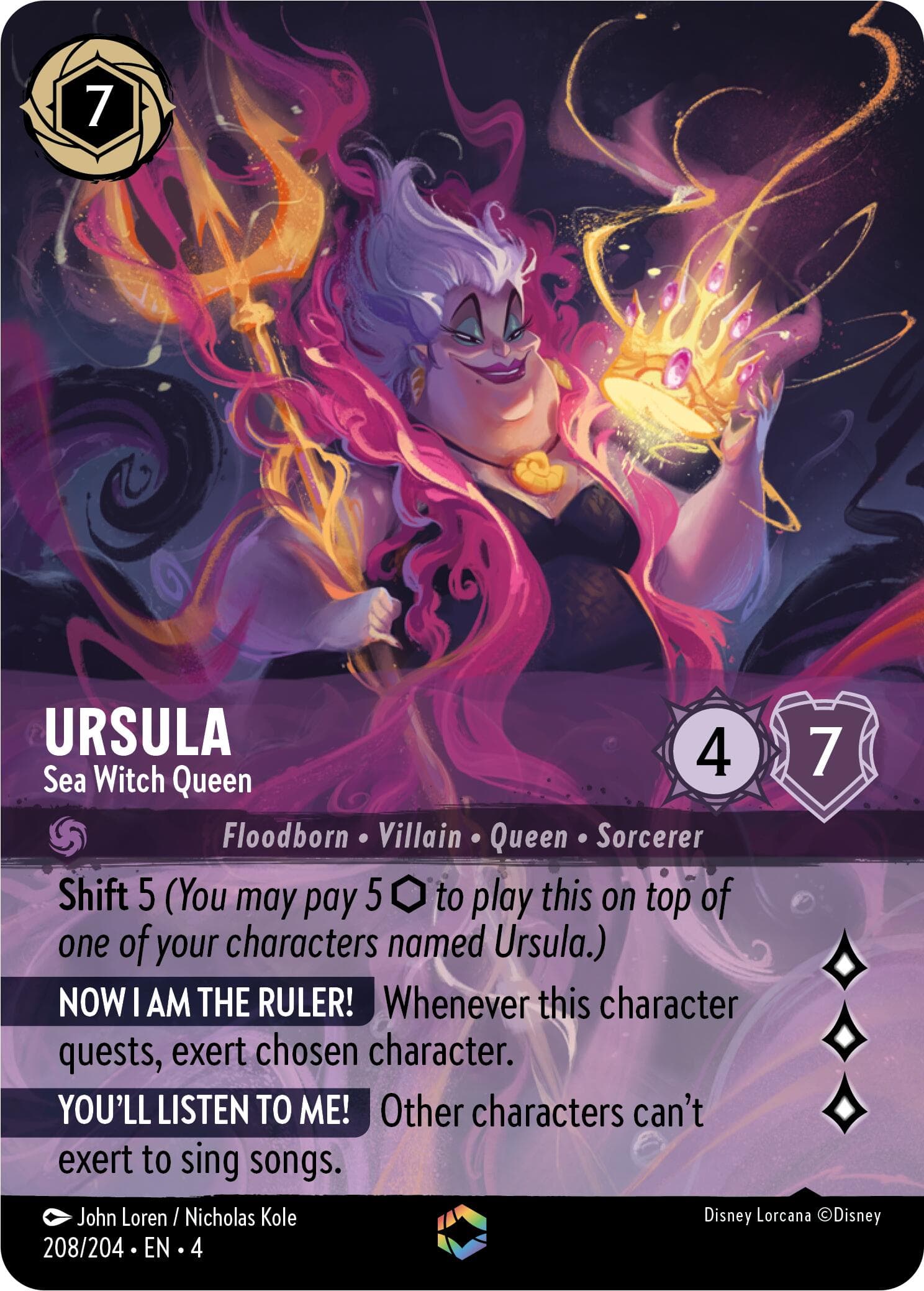 Ursula - Sea Witch Queen (Enchanted) — Ursula's Return card