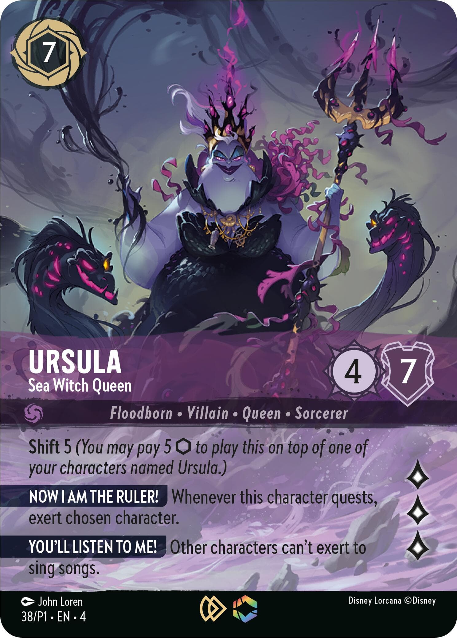 Ursula - Sea Witch Queen (Store Championship) — Disney Lorcana Promo Cards card