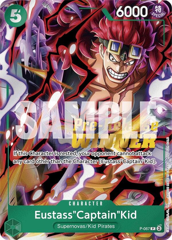 Eustass"Captain"Kid (OP-07 Pre-Release Tournament) [Winner] — One Piece Promotion Cards card
