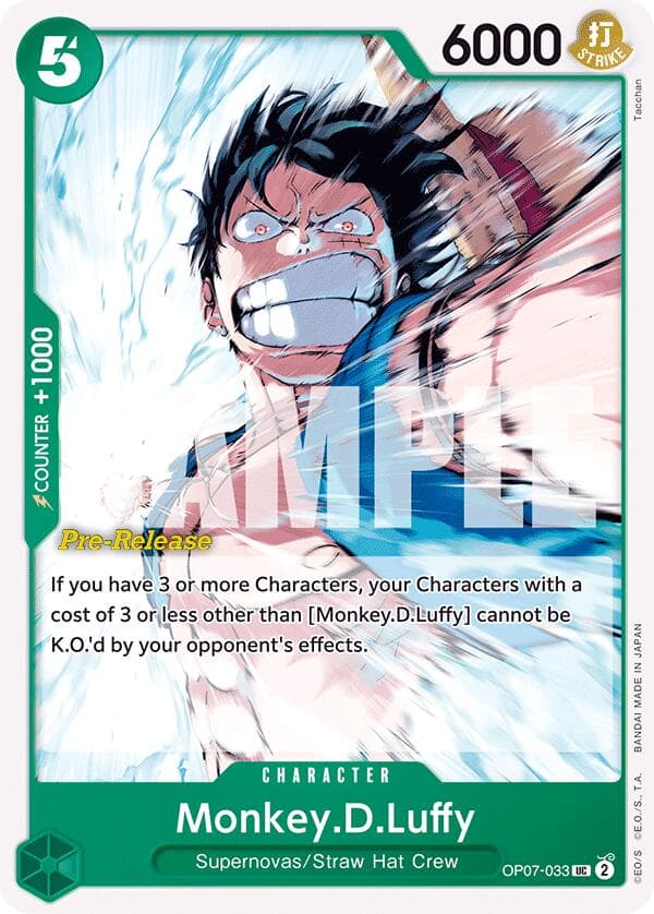 Monkey.D.Luffy (033) — 500 Years in the Future Pre-Release Cards card