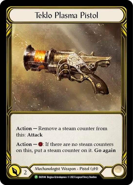 Teklo Plasma Pistol (Golden) - FAB144 — Flesh and Blood: Promo Cards card